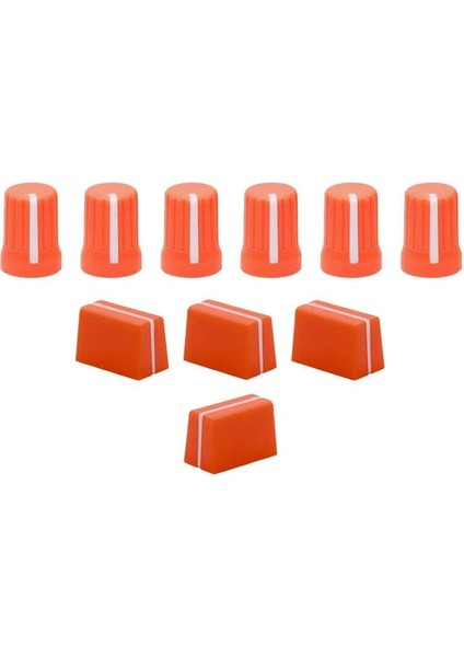 Techtools Chroma Caps Lite Pack (Neon Orange) | Chroma Caps Lite Paketi: 6x Super Knobs, 3x Fader Pro, 1x Magvel Fader Pro