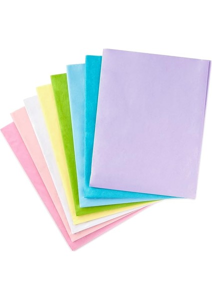 5TIS1096 Paket (Pastel Gökkuşağı, 120 Yaprak) Ipek Kağıt, Kağıt, Pastel Renkler