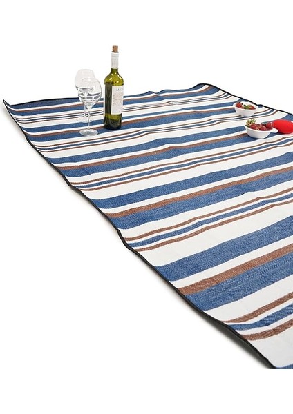 Badger Wunjo Piknik Örtüsü 1.2X2M Mavi-Beyaz, Kamp Örtüsü, Plaj Örtüsü, Su Geçirmez, Katlanabilir, Piknik Örtüsü, Taşıma Saplı indirimleri