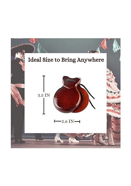 Çift Yaylı Ispanyol Castanyet, Yetişkinler ve Çocuklar Için Geleneksel Ispanyol Flamenko Kastanyetleri, Yeni Başlayanlar Için Ahşap Müzikal Vurmalı Çalgılar (Kahverengi+Siyah) modelleri