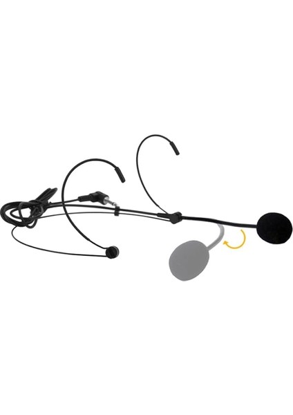 Tek Yönlü Başa Takılan Başa Takılan Kulaklık Kulak Kancası Mikrofon Mikrofon Ses Yükseltici Için Esnek Kablolu Boom Amp Hoparlör