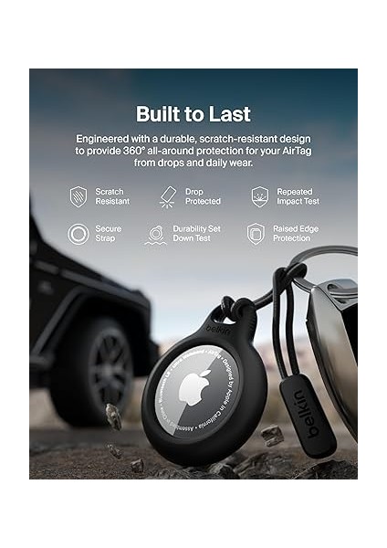 Airtag Için Anahtarlıklı Kılıf - Siyah indirimleri