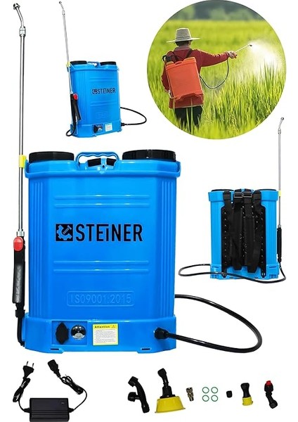 alman turbo 16 lt şarjlı sırt tipi pompası akülü ılaçlama makinesi fiyatları