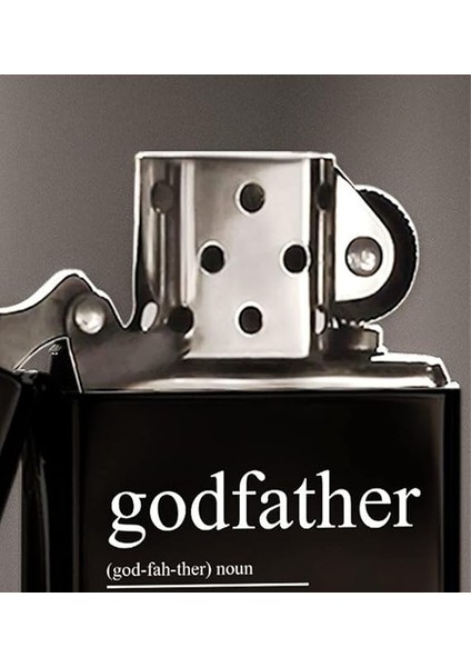Gift Godfather Tasarımlı Renkli Baskılı Siyah Benzinli Metal Çakmak modelleri