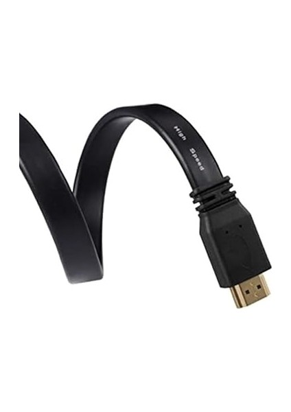 9649 0.5 Metre Yassı Flat Slim HDMI Kablo Uyumlu 4K Full Hd 4K 60hz 2.0 Uyumlu 4K 60P Çözünürlük Uyumlu 18 Gbps Veri Aktarım Hızı, Ethernet Kanallı fiyatları