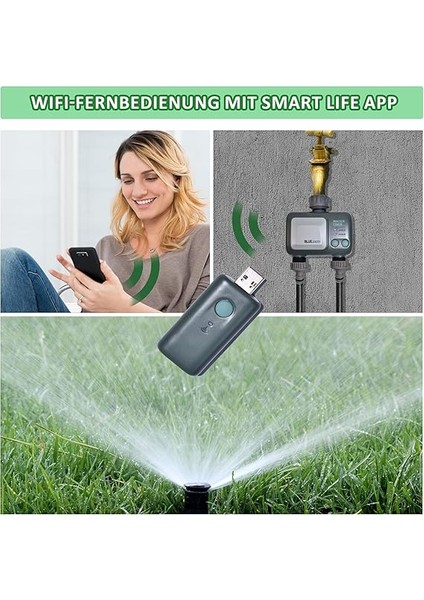 Bahçe Sulama Bilgisayarı, Wifi Hub, 2 Çıkış, Su Geçirmezlik Ipx5, Otomatik Sulama, Bahçe, Çim Için Su Zamanlayıcısı fiyatları