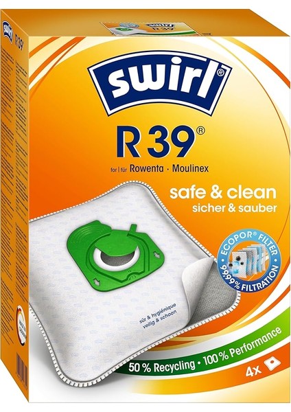 R 39 Ecopor Rowenta, Moulinex Elektrikli Süpürgeler Için Toz Torbası