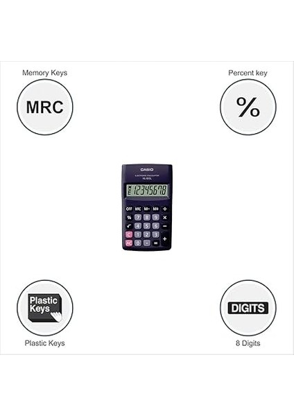 HL-815L-BK 8 Hane Siyah Hesap Makinesi fiyatları