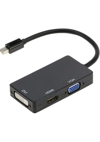 Mini Displayport To HDMI DVI VGA Kablo Çevirici Dönüştürücü Thunderbolt Mini Dp To HDMI DVI VGA Adaptör