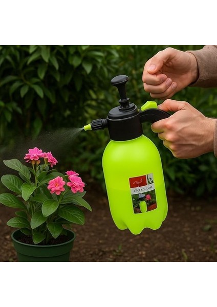 Püskürtme Pompası 2 Litre Hacimli, Elde Taşınabilir Su Püskürtücü, Basınçlı Bitki Sulayıcı Şişe