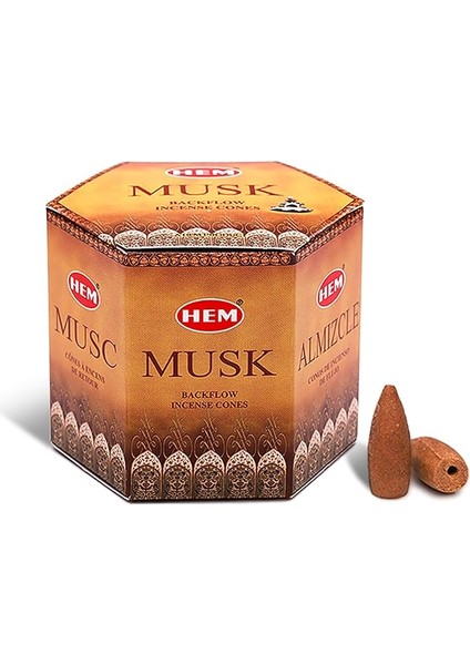 Tütsü Geri Akış Şelale Misk Kokulu 40 Konik Tütsü - Musk Backflow Incense Cones