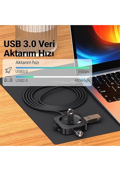 4 Portlu Type-C To USB 3.0 Çoklayıcı Hub modelleri