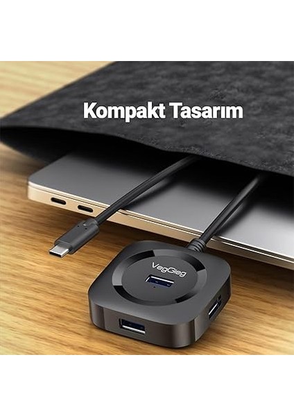 4 Portlu Type-C To USB 3.0 Çoklayıcı Hub indirimleri