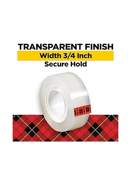 Glossy Tape, 3/4" x 1000 ", 1 Core, Clear, 24/paket fiyatları