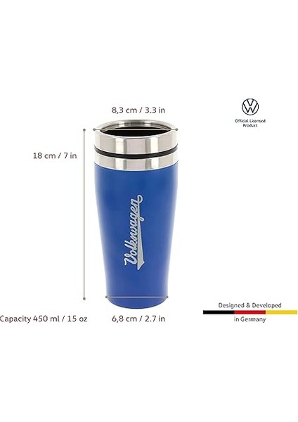 Vw Collection Orijinal Volkswagen Yalıtımlı Paslanmaz Çelik Termos Bardak (Çift DUVARLI/450 Ml/mavi) modelleri
