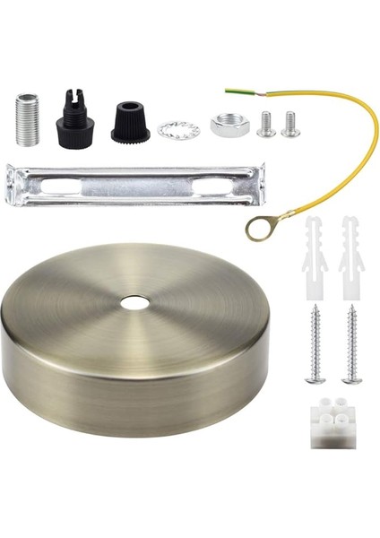Asma Lamba Için Tavan Rozeti, Esnek Sıkıştırma Plakası, Lamba Duyu Için, 100 mm (Bronz)