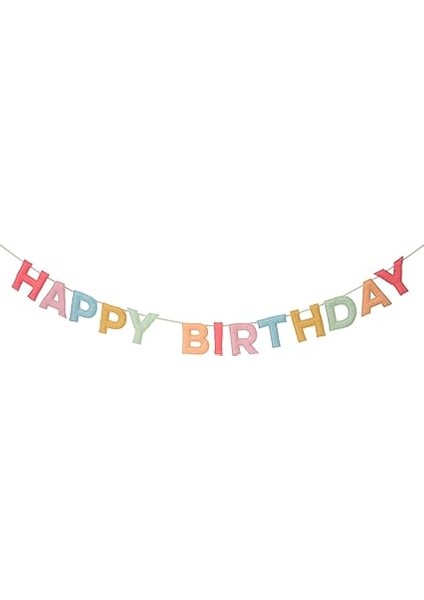 Meri Fely Happy Birthday Garland Keçe Happy Birthday Asılan Süs indirimleri