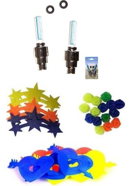 Bisiklet Süsü Seti 4 Lü Bisiklet Süsleme Seti Jant Süsü Jant Işığı