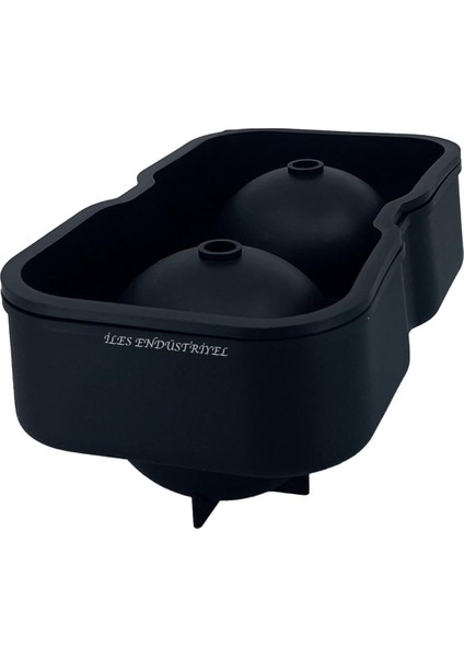 Chef Büyük Boy Silikon 2 Bölmeli Xl Top Buz Kalıbı, Siyah indirimleri