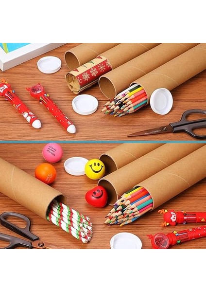 5 Adet Postüp Kapaklı Silindir Kutu Karton Rulo Gönderi Poster Afiş Harita Tüpü Gönderi Kutuları (45 Cm) fırsatları