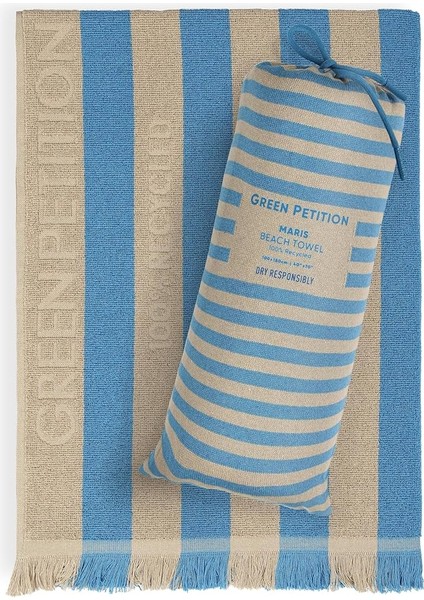 Petition Maris Havlu - Taşıma Çantalı, Doğa DOSTU,%100 Geri Dönüştürülümüş, Deniz, Havuz, Pilates, Yoga, Gym, Çok Amaçlı Havlu, Kimyasal Içermeyen, Boyasız, Canlı Renkler (Laguna)