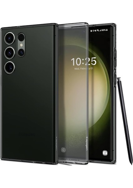 Galaxy S23 Ultra Kılıf Liquid Crystal 4 Tarafı Tam Koruma Space Crystal - ACS05611