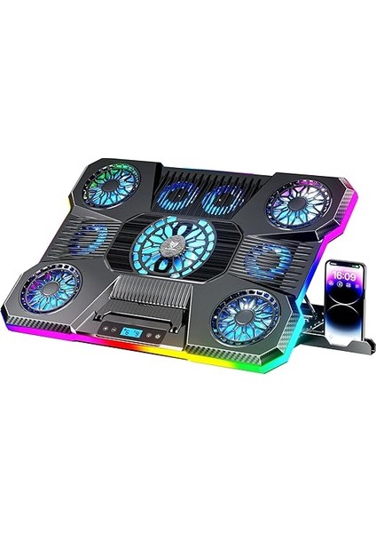 Sx-45 Freezer 9 Rgb Fanlı Notebook Soğutucu Stand LCD Ekranlı Siyah 10-19 Inç 1 USB 1 Type-C fiyatları