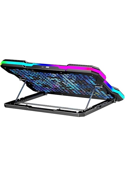 Sx-45 Freezer 9 Rgb Fanlı Notebook Soğutucu Stand LCD Ekranlı Siyah 10-19 Inç 1 USB 1 Type-C modelleri