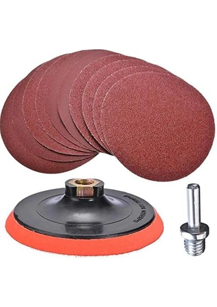 Zımpara Seti + Matkap Aparatı 115 mm 20 Parça Avuç Içi Taşlama Spiral Set