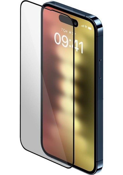 iPhone 15 Pro ile Uyumlu 5d Glass Ekran Koruyucu, BF5P5D, Şeffaf fiyatları