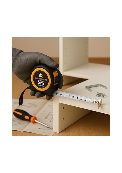 5m Otomatik Frenli Şerit Metre – 25MM Genişlik, Manyetik Uç, Dayanıklı Gövde fiyatları