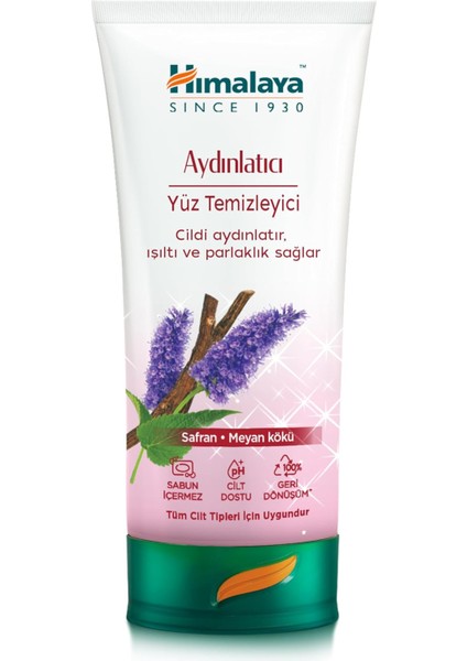 Aydınlatıcı Yüz Temizleyici 150 ml | Meyan Kökü, Safran, Salatalık, Nar | Parabensiz, Sabun Içermez | Tüm Ciltler