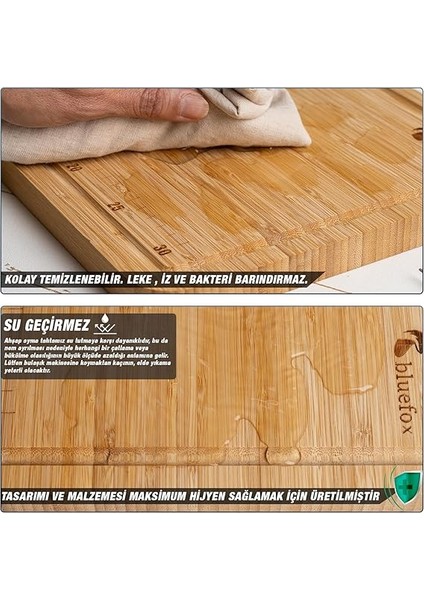 3'ü 1 Arada Bambu Kesme Tahtası: Doğrama Tahtası, Kesim Cetveli ve Tepsi Fonksiyonlarıyla Mutfakta Pratik Çözüm,su Oluklu, Bıçak Dostu, Neme Dayanıklı Yüzey, 38X25 cm fırsatları