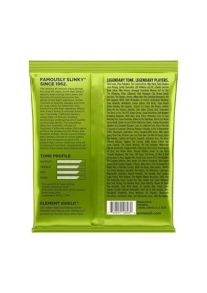Ball Düzenli Slinky Nikel Yara Orta Ölçekli Bas Telleri, Ölçü 45-105 fiyatları