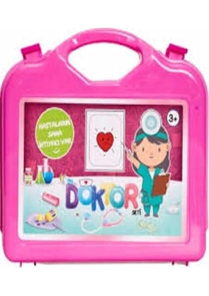 Oyuncak Pembe Çantada 14 Parça Oyuncak Doktor Seti fiyatları