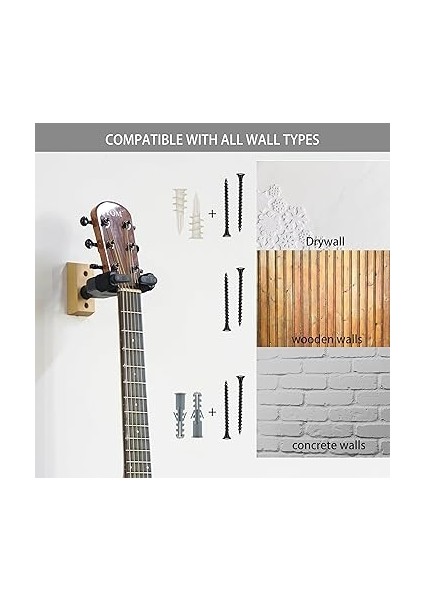 Duvar Için Gitar Tutucu, Western Gitar Akustik Klasik Elektro Gitar Için Duvar Askısı fırsatları
