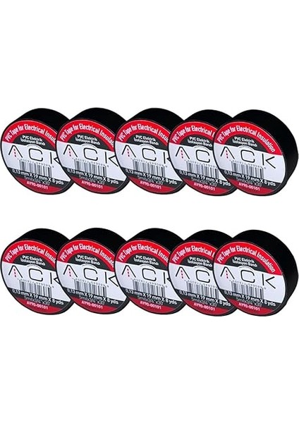 Adet Ack Siyah Izole Bant 0.13X19MMX8YDS