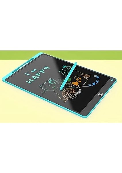10 Inç Renkli LCD Yazı Tableti - Mavi - Çocuklar Için Eğitici Çizim Tableti, Kalemli Silinebilir Ekran, Kağıt Tasarruflu Taşınabilir Not Defteri (3+ Yaş) fırsatları