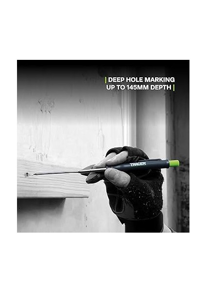 Deep Hole Construction Pencil With Tracer Site Holster. Extendable 2b Carpenter Pencil With Inbuilt Carpenter Pencil Sharpener fırsatları