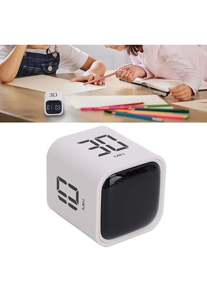 Timer Küp Geri Sayım Zamanlayıcı Zaman Yönetimi Zamanlama-Ses Seviyesi Ayarlanabilir Döner Zamanlayıcı Tip C Hızlı Şarj Zamanlayıcı Saat 5 Dak 10 Dak 30 Dak 60 Dak (Whıte) modelleri