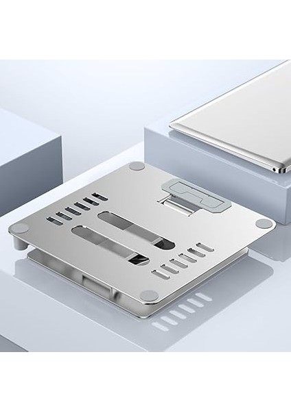 Kaliteli Metal Taşınabilir Katlanabilir Laptop Notebook Macbook ile Uyumlu Bilgisayar Standı 360 Derece Dönebilir Yükseklik Ayarlı fırsatları