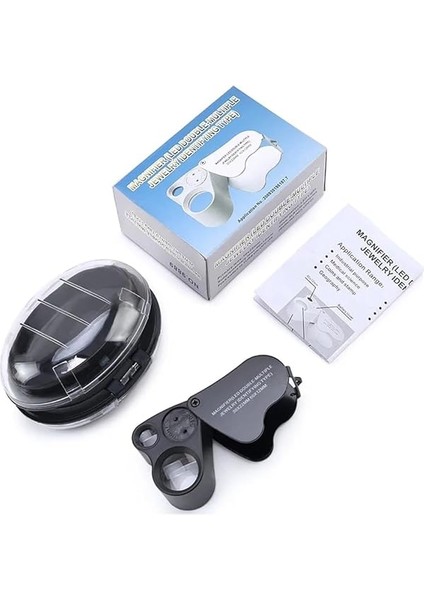 30X 60X Ikili Küçük Yakın Büyüteci LED Aydınlatmalı Lup Büyüteç indirimleri