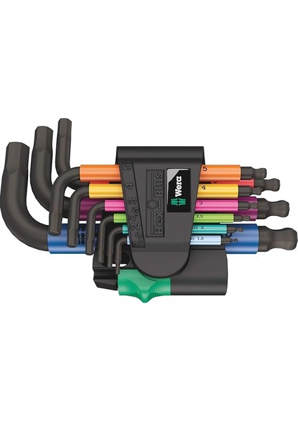 05133164001 950/9 Hex-Plus Multicolour 2 L Anahtar Seti, Metrik, Blacklaser, 9 Parça