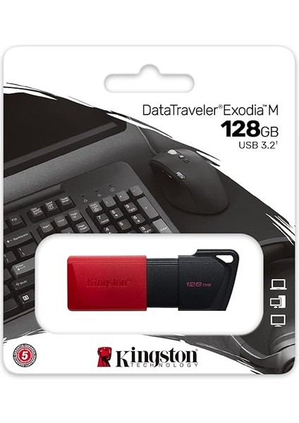 Datatraveler Exodia M DTXM/128GB USB 3.2 Gen 1 - Birden Fazla Renkte Esnek Kapaklı fırsatları
