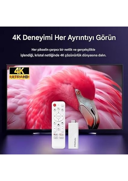Max H313 Android 14 Tv Stick, 2gb Ram 16GB Rom, Arm Cortex A53 Dört Çekirdek, 4K Uhd, Wifi 6, Dahili Chromecast, Google Play Oyunları, 1*hdmı, 1*usb 2.0 indirimleri