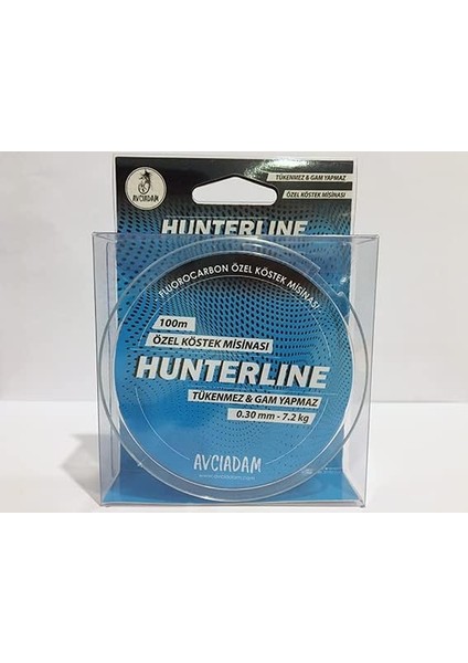 Hunterlıne 0,30MM - 7.2kg 100M Fluorocarbon Köstek Misinası