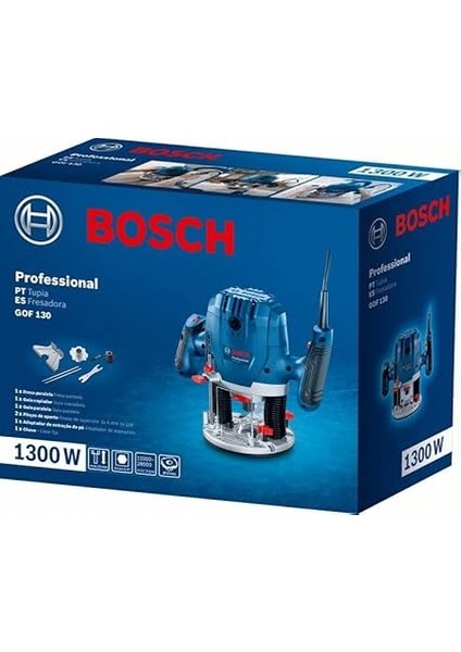 Professional Gof 130 Freze Makinesi (1.300 W, Uç Girişi: 6-8 Mm, 11.000-28.000 Dev/dak) fırsatları