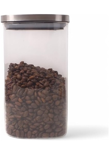 1400ML Sızdırmaz Vakumlu Metal Kapaklı Borosilikat Cam Kavanoz – Hava Geçirmez &amp; Dayanıklı Gıda Saklama Kabı (10CM x 21CM) fiyatları