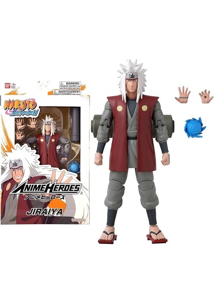 16 cm Jiraiya Poz Verilebilir Figür, Anime Heroes Naruto Serisi