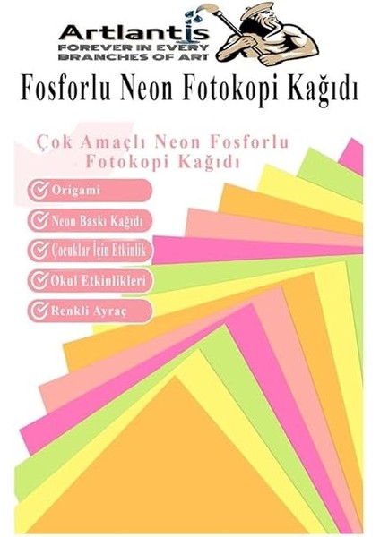 Neon Fosforlu Renkli A5 Fotokopi Kağıdı 50 Li 1 Paket 50 Adet Fosforlu 5 Renk Parlak Canlı Renkler Fotokopi Kağıdı indirimleri